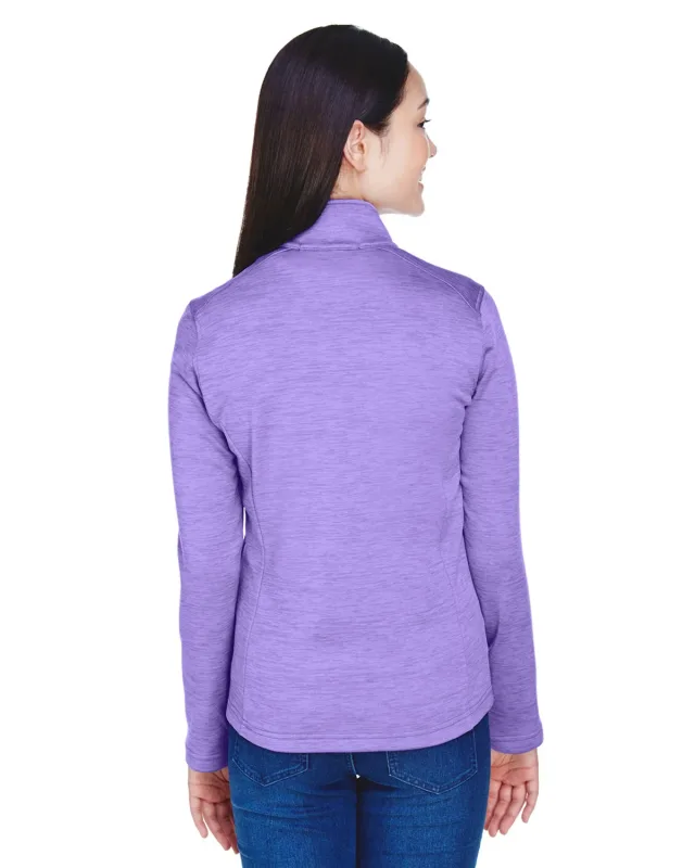 Devon & Jones Ladies' Newbury Mélange Fleece Quarter-Zip — view 21