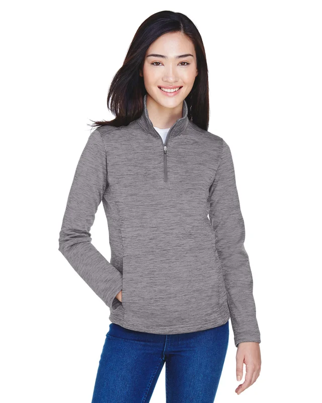 Devon & Jones Ladies' Newbury Mélange Fleece Quarter-Zip