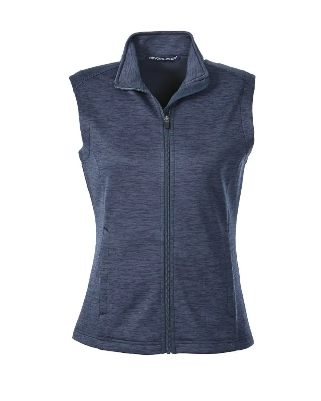 Devon & Jones Ladies' Newbury Mélange Fleece Vest — view 11