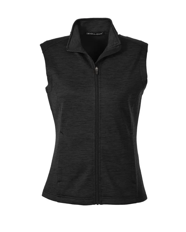 Devon & Jones Ladies' Newbury Mélange Fleece Vest — view 15