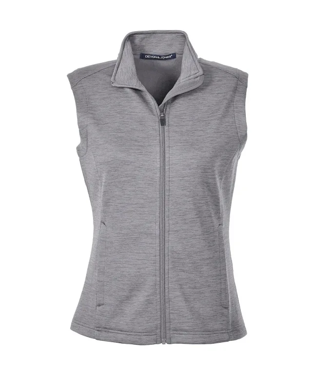 Devon & Jones Ladies' Newbury Mélange Fleece Vest — view 3