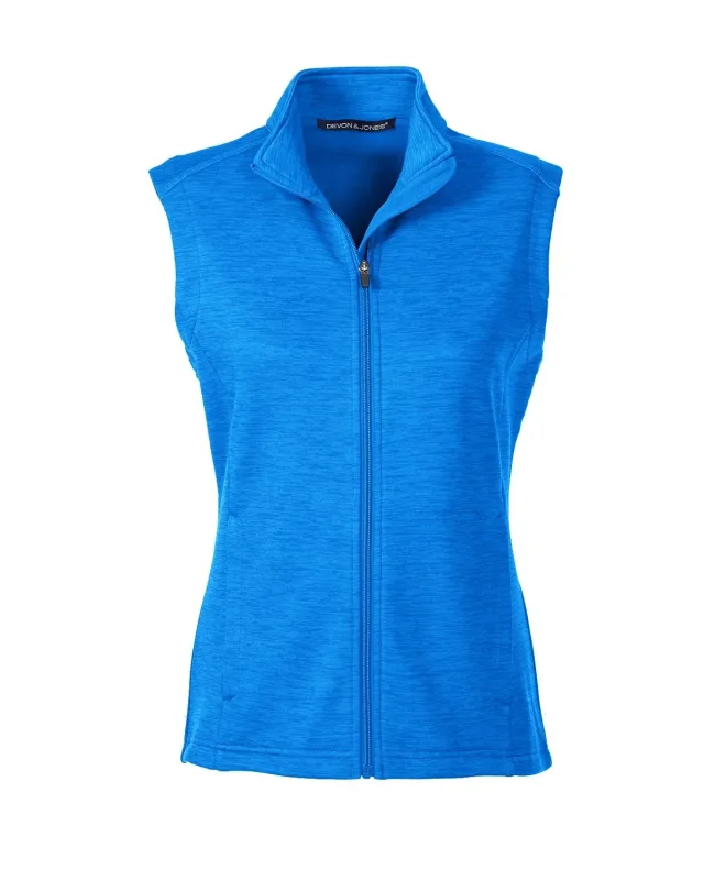 Devon & Jones Ladies' Newbury Mélange Fleece Vest — view 7