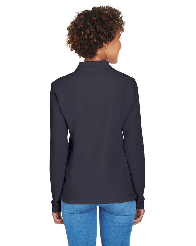 Devon & Jones Ladies' Pima Piqué Long-Sleeve Polo — view 15
