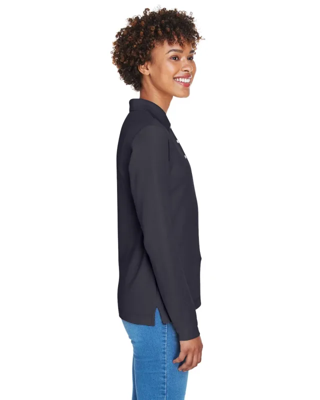 Devon & Jones Ladies' Pima Piqué Long-Sleeve Polo — view 21