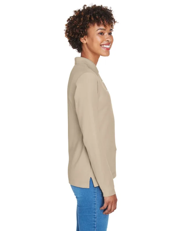 Devon & Jones Ladies' Pima Piqué Long-Sleeve Polo — view 7