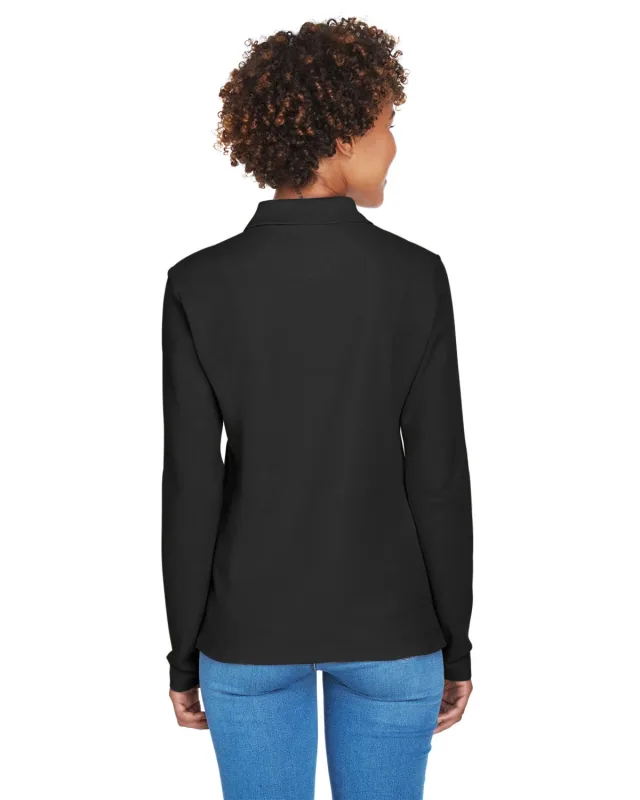 Devon & Jones Ladies' Pima Piqué Long-Sleeve Polo — view 8