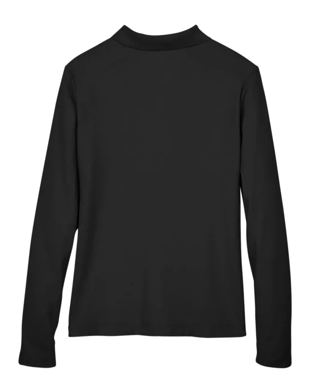 Devon & Jones Ladies' Pima Piqué Long-Sleeve Polo — view 9