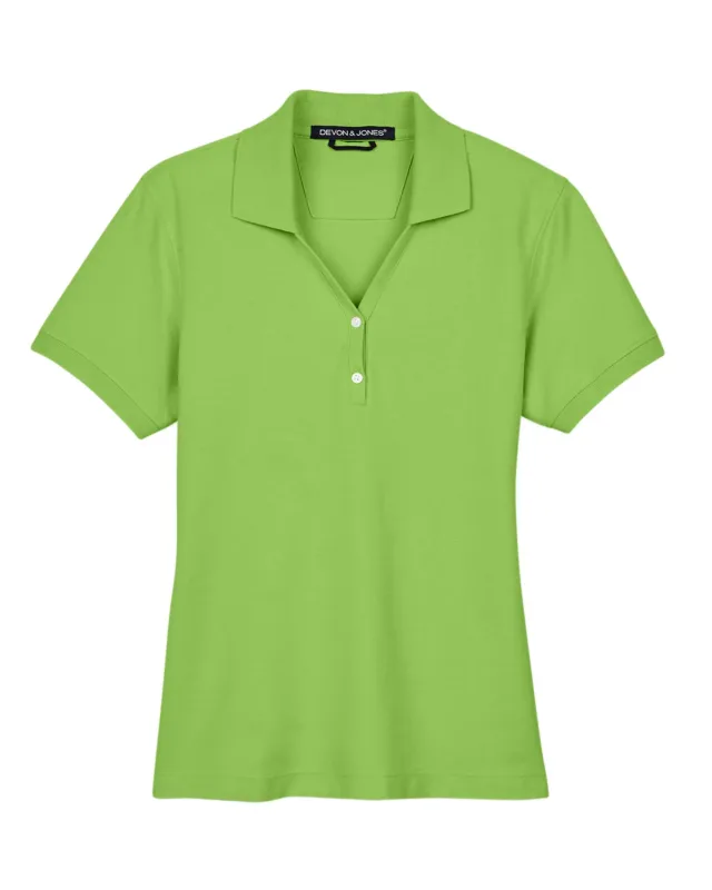 Devon & Jones Ladies' Pima Piqué Y-Collar Polo — view 10