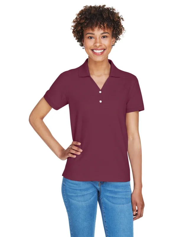 Devon & Jones Ladies' Pima Piqué Y-Collar Polo — view 101