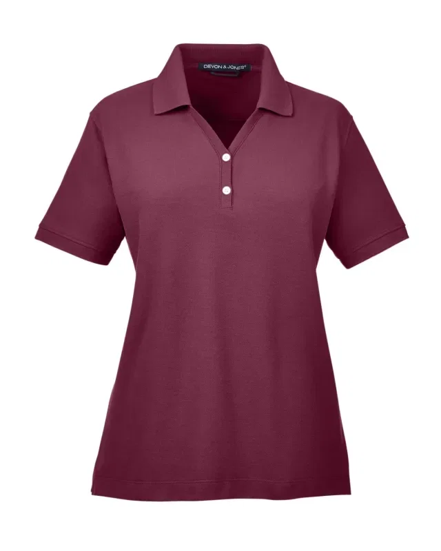 Devon & Jones Ladies' Pima Piqué Y-Collar Polo — view 102