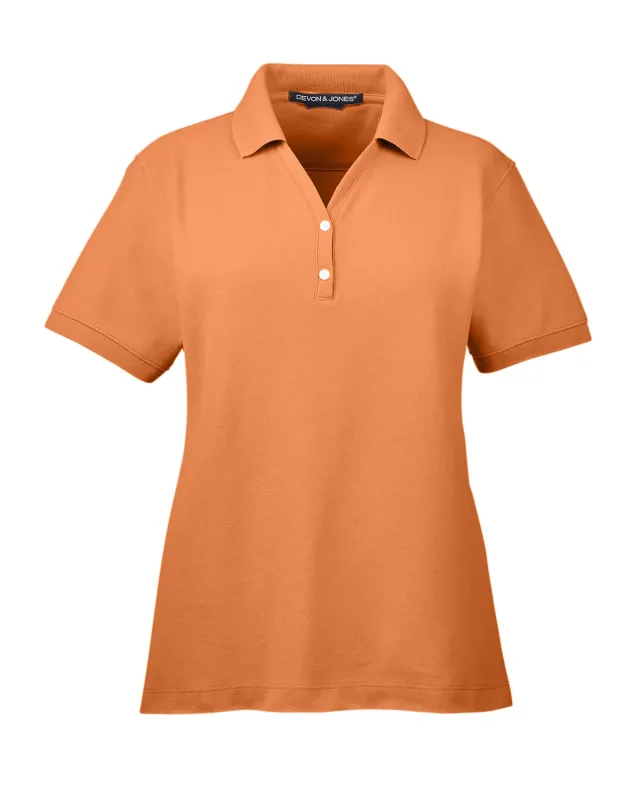 Devon & Jones Ladies' Pima Piqué Y-Collar Polo — view 109