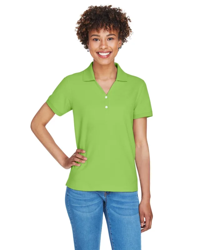 Devon & Jones Ladies' Pima Piqué Y-Collar Polo — view 11