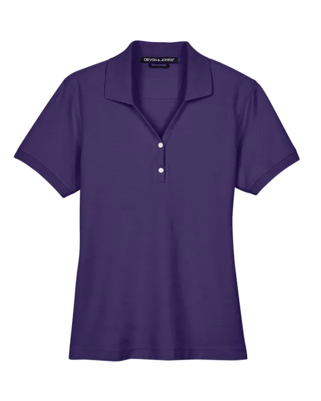 Devon & Jones Ladies' Pima Piqué Y-Collar Polo — view 114