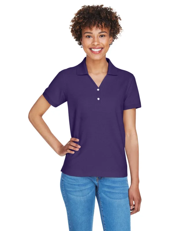 Devon & Jones Ladies' Pima Piqué Y-Collar Polo — view 115