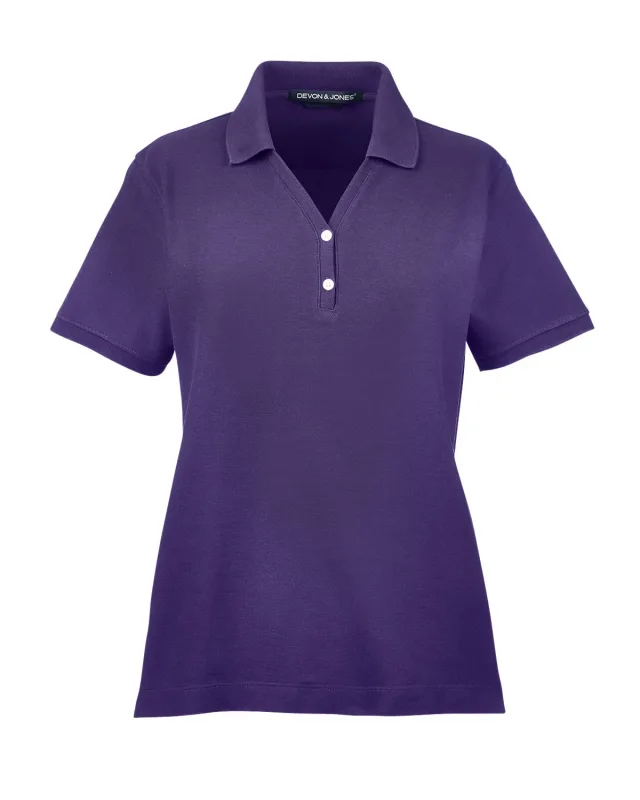 Devon & Jones Ladies' Pima Piqué Y-Collar Polo — view 116