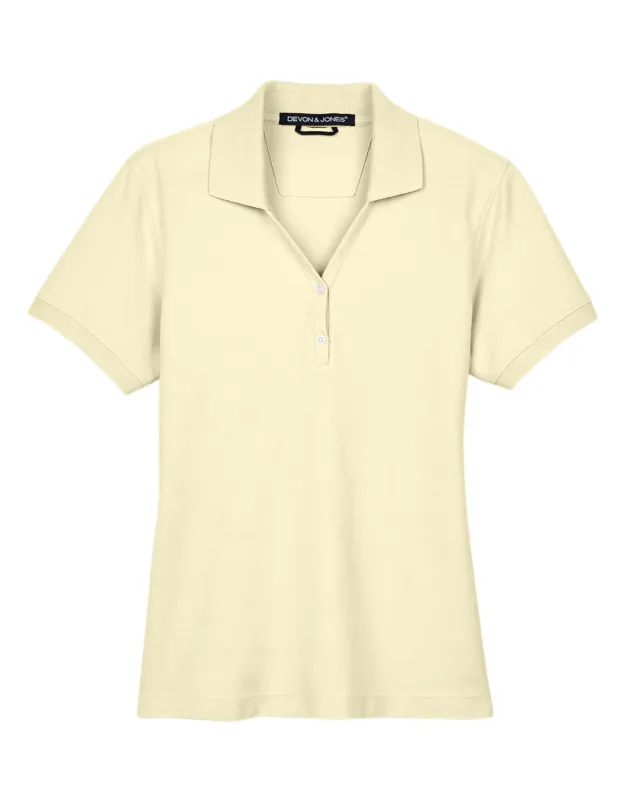 Devon & Jones Ladies' Pima Piqué Y-Collar Polo — view 121
