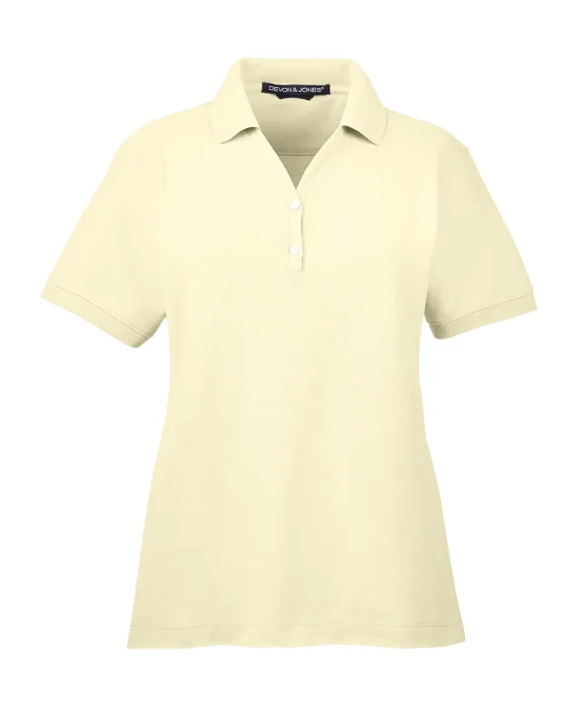 Devon & Jones Ladies' Pima Piqué Y-Collar Polo — view 123