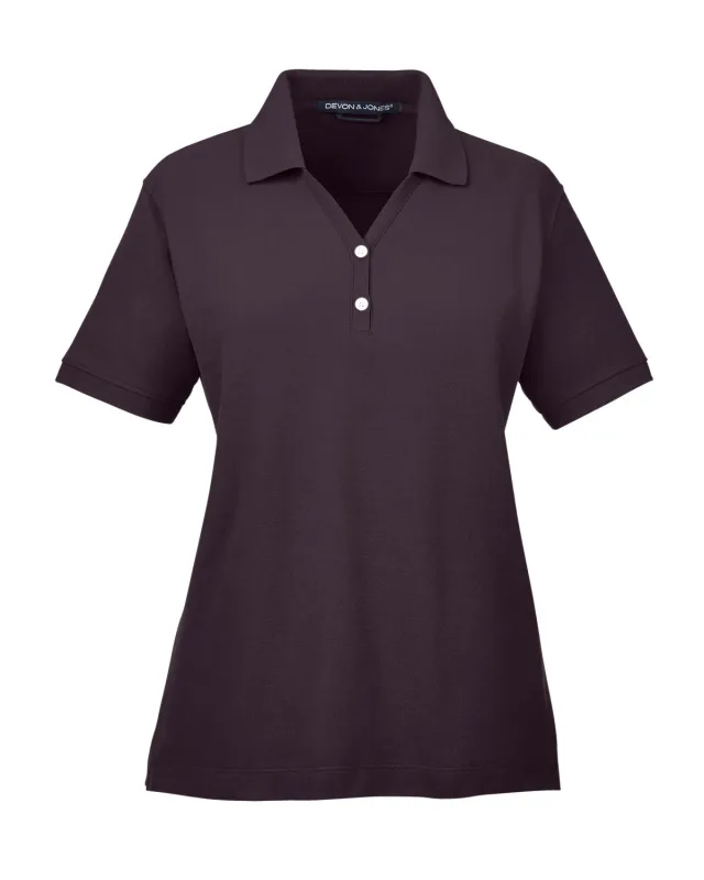 Devon & Jones Ladies' Pima Piqué Y-Collar Polo — view 130