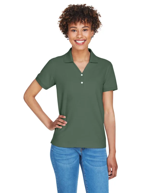 Devon & Jones Ladies' Pima Piqué Y-Collar Polo — view 18