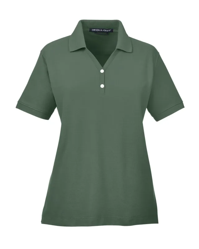 Devon & Jones Ladies' Pima Piqué Y-Collar Polo — view 19