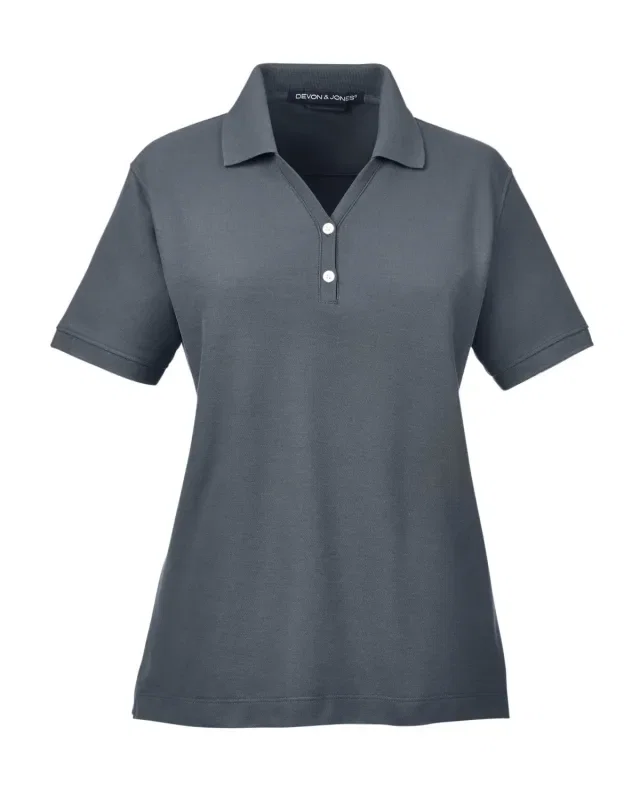 Devon & Jones Ladies' Pima Piqué Y-Collar Polo — view 26