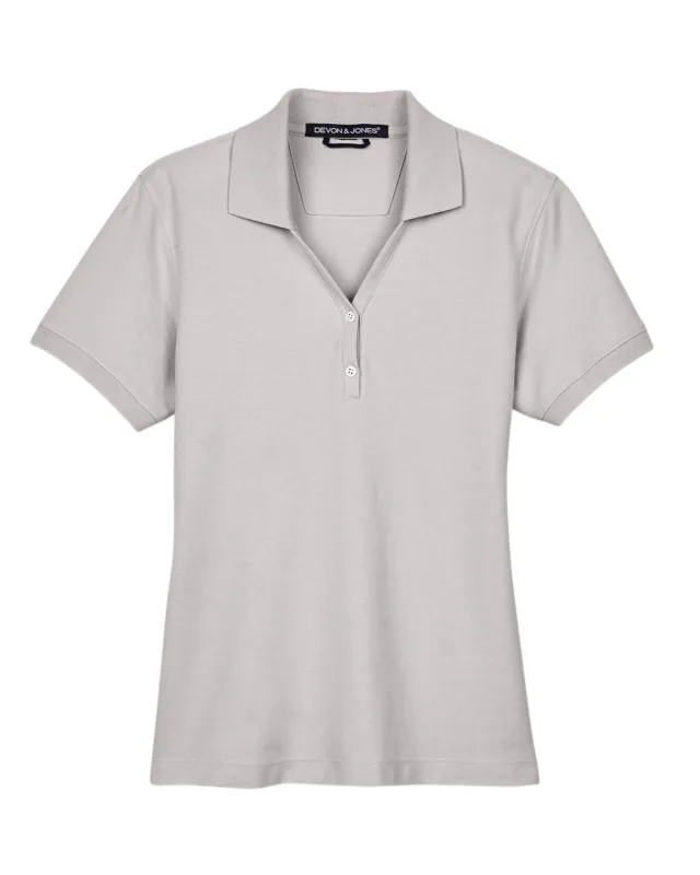 Devon & Jones Ladies' Pima Piqué Y-Collar Polo — view 31