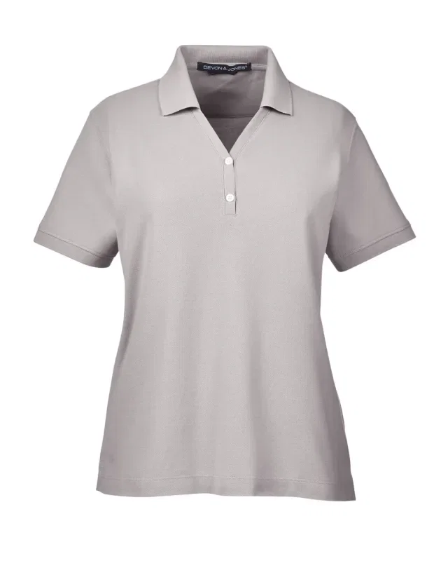 Devon & Jones Ladies' Pima Piqué Y-Collar Polo — view 33