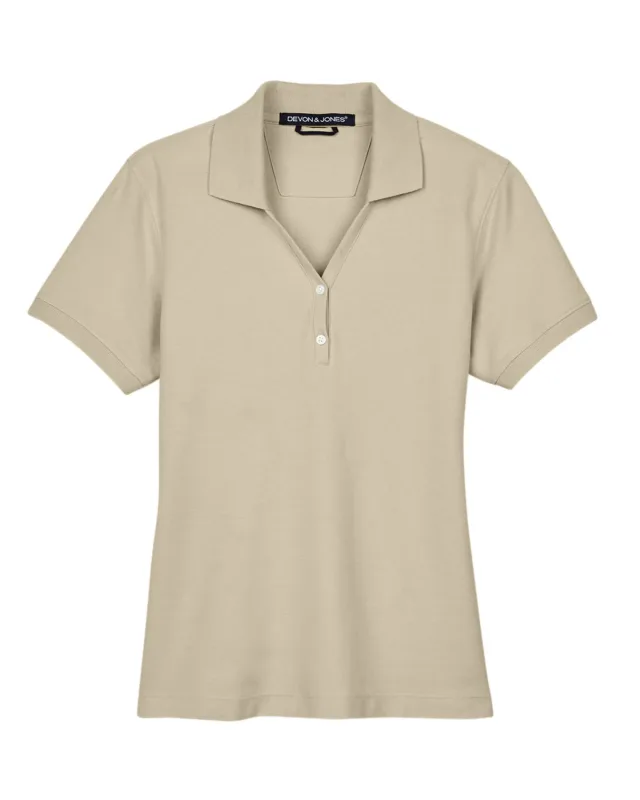 Devon & Jones Ladies' Pima Piqué Y-Collar Polo — view 38