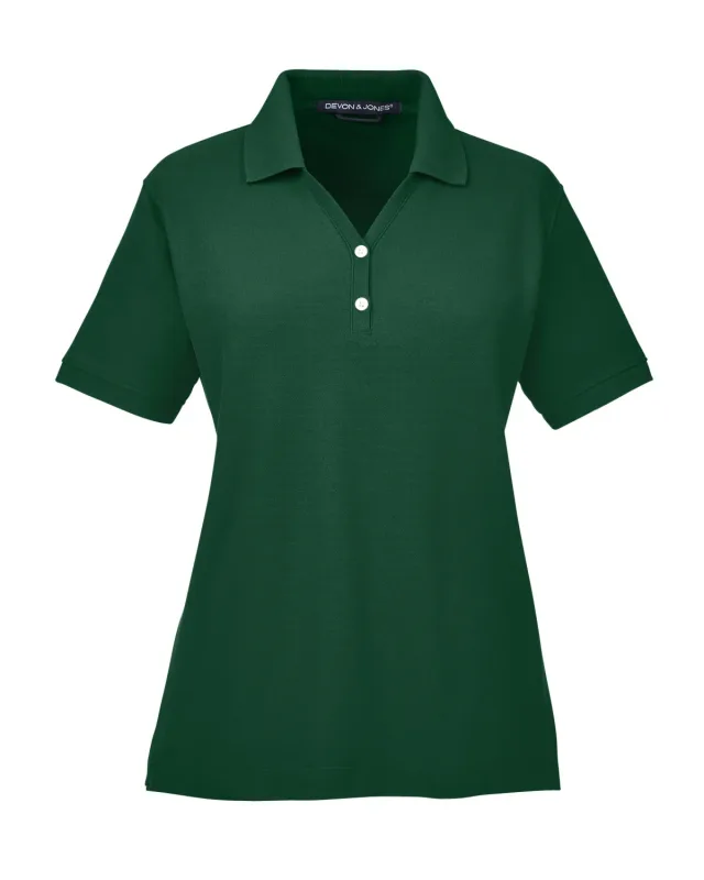 Devon & Jones Ladies' Pima Piqué Y-Collar Polo — view 47