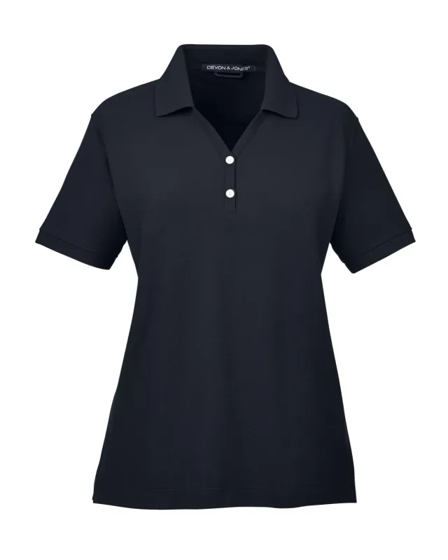 Devon & Jones Ladies' Pima Piqué Y-Collar Polo — view 61