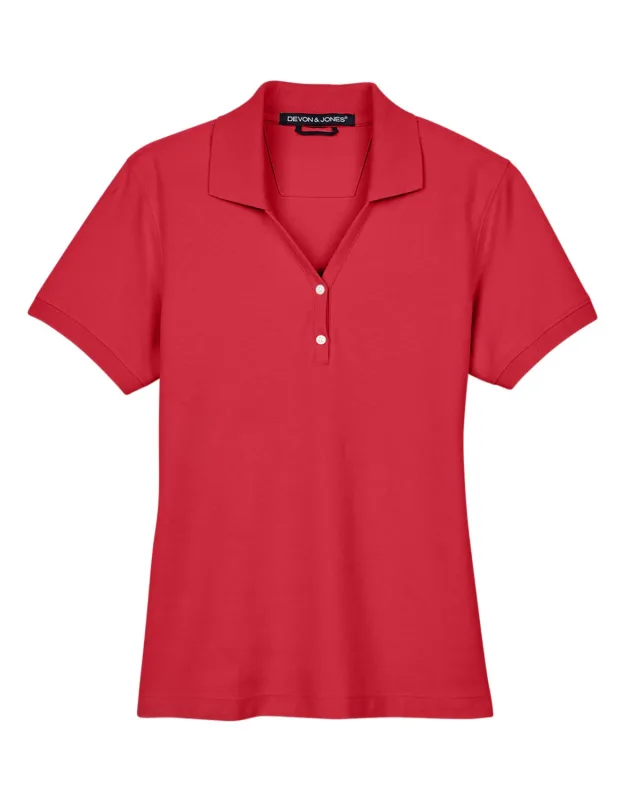 Devon & Jones Ladies' Pima Piqué Y-Collar Polo — view 66