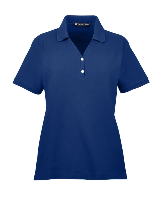 Devon & Jones Ladies' Pima Piqué Y-Collar Polo — view 75