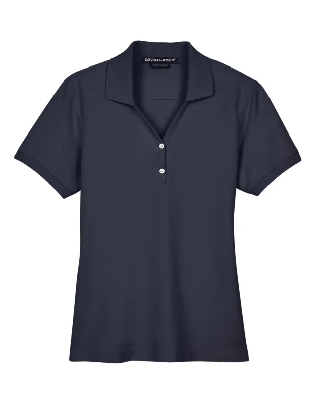 Devon & Jones Ladies' Pima Piqué Y-Collar Polo — view 80