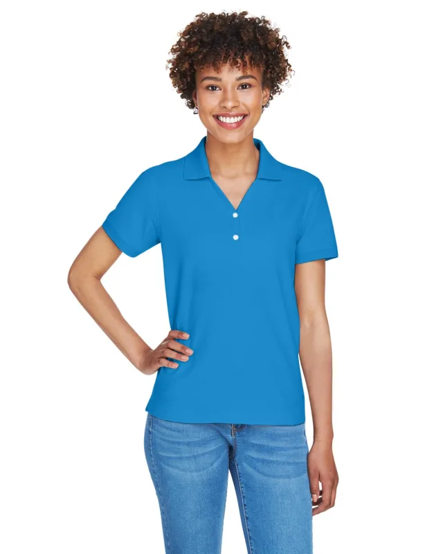 Devon & Jones Ladies' Pima Piqué Y-Collar Polo — view 88