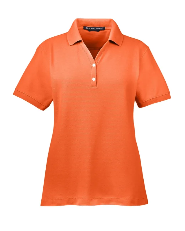 Devon & Jones Ladies' Pima Piqué Y-Collar Polo — view 95