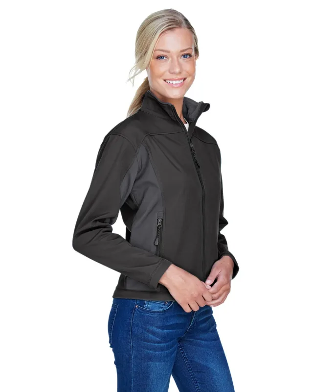 Devon & Jones Ladies' Soft Shell Colorblock Jacket — view 11