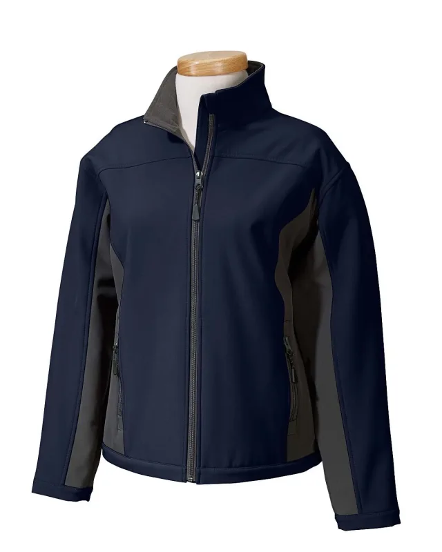 Devon & Jones Ladies' Soft Shell Colorblock Jacket — view 17