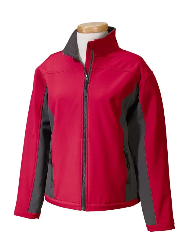 Devon & Jones Ladies' Soft Shell Colorblock Jacket — view 24