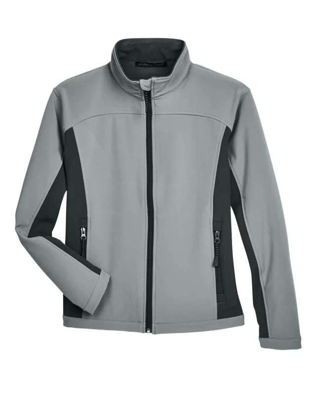 Devon & Jones Ladies' Soft Shell Colorblock Jacket — view 3