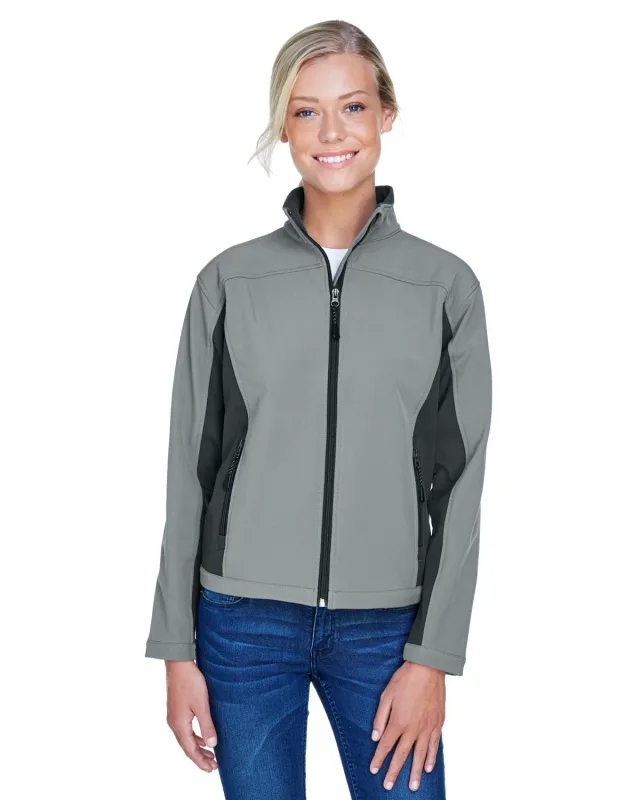 Devon & Jones Ladies' Soft Shell Colorblock Jacket — view 4