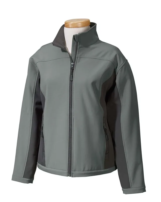Devon & Jones Ladies' Soft Shell Colorblock Jacket — view 5