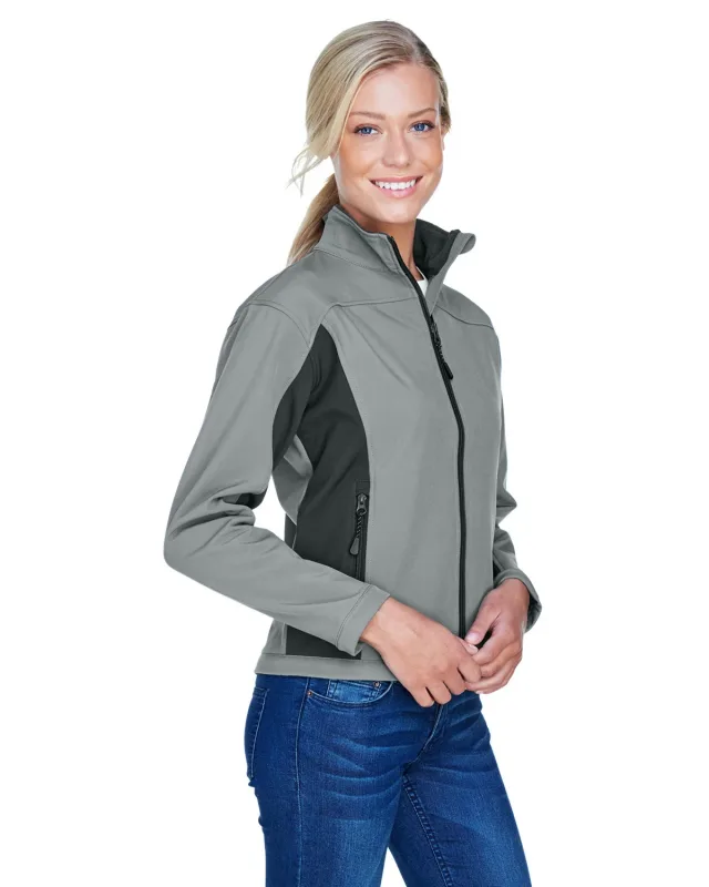 Devon & Jones Ladies' Soft Shell Colorblock Jacket — view 6