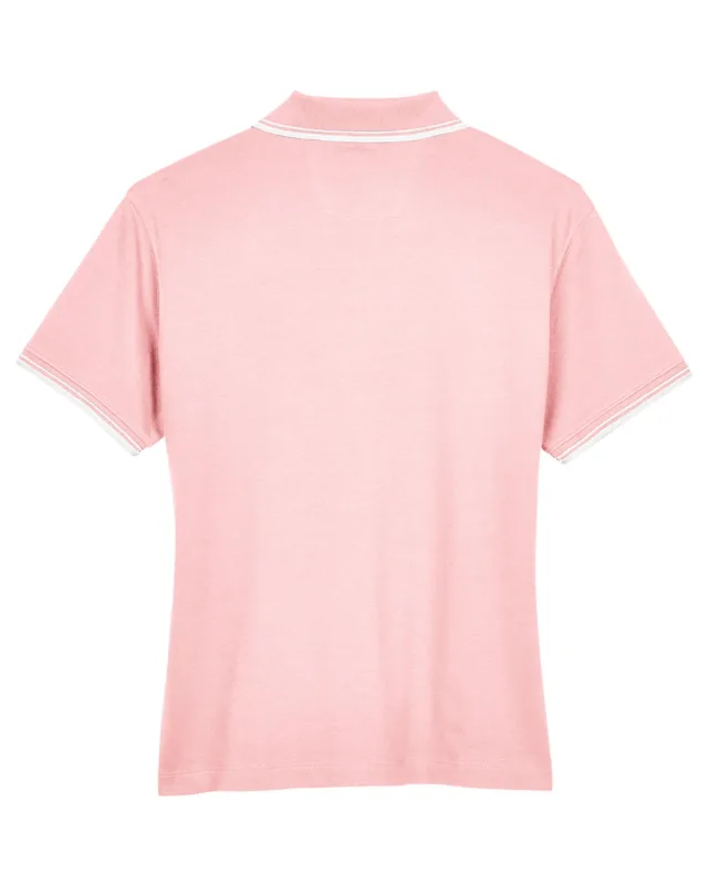 Devon & Jones Ladies' Tipped Perfect Pima Interlock Polo — view 2