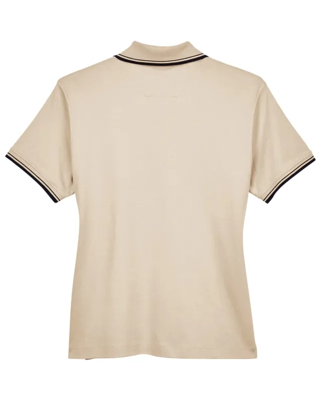 Devon & Jones Ladies' Tipped Perfect Pima Interlock Polo — view 21