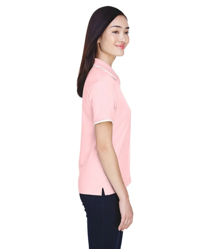 Devon & Jones Ladies' Tipped Perfect Pima Interlock Polo — view 6