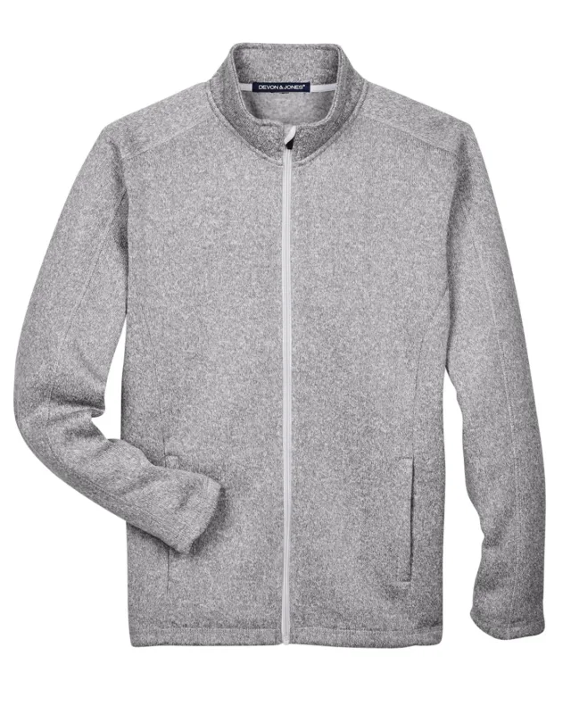 Devon & Jones Men's Bristol Full-Zip Sweater Fleece Jacket — view 3