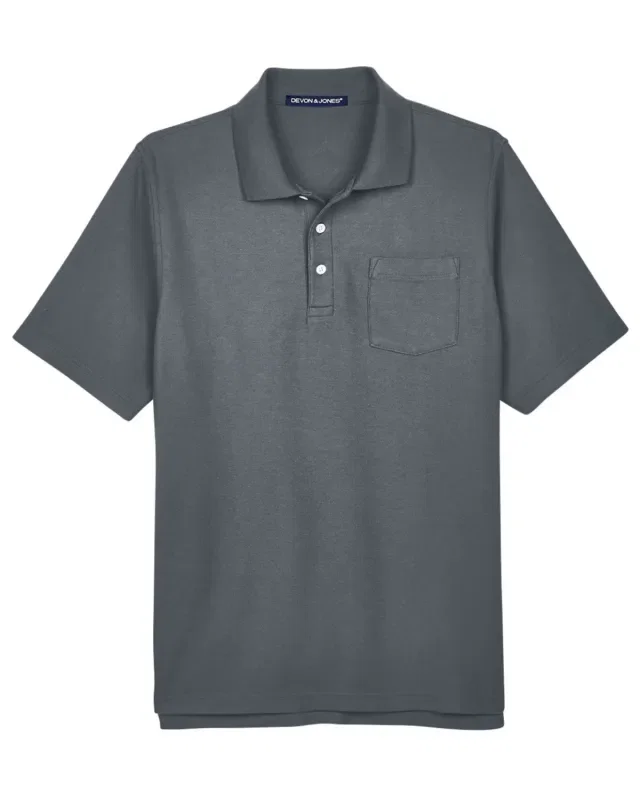 Devon & Jones Men's DRYTEC20 Performance Pocket Polo — view 3
