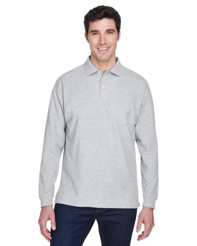 Devon & Jones Men's Pima Piqué Long-Sleeve Polo — view 11