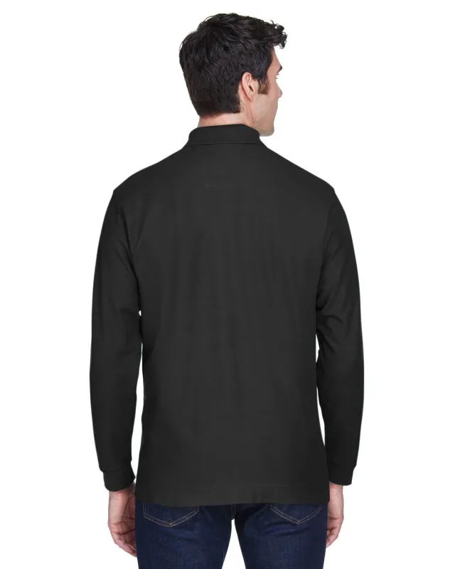 Devon & Jones Men's Pima Piqué Long-Sleeve Polo — view 15