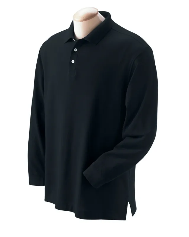 Devon & Jones Men's Pima Piqué Long-Sleeve Polo — view 19